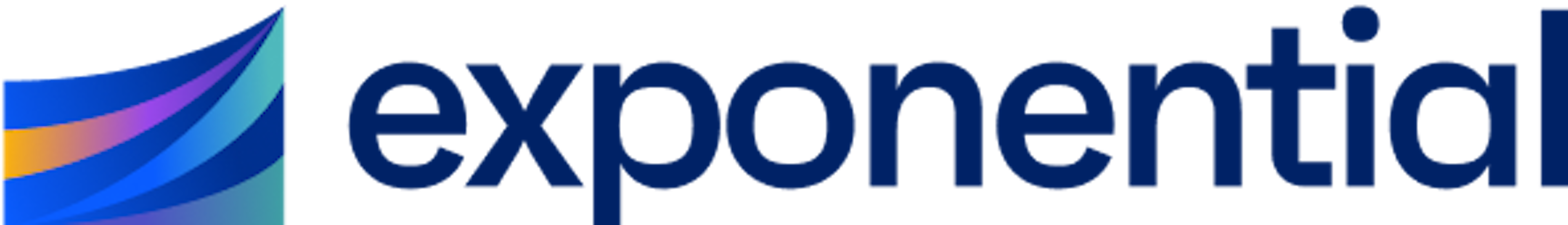 Exponential logo, combination mark, dark version