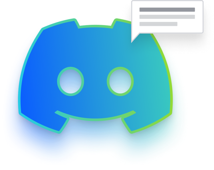 Custom Discord logo with chat bubble attached